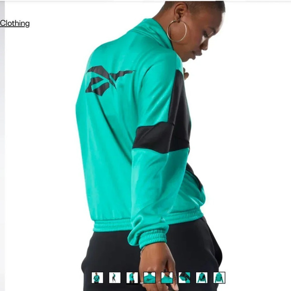 NWT Reebok Classics Vector Track Jacket unisex Size XS green - Picture 7 of 7